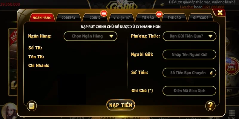 Bat mi cach thuc nap tien sieu nhanh gon le