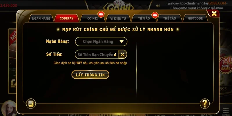 Giao dich rut nap tien tai cong game vo cung chat luong va uy tin Giao dich rut nap tien tai cong game vo cung chat luong va uy tin