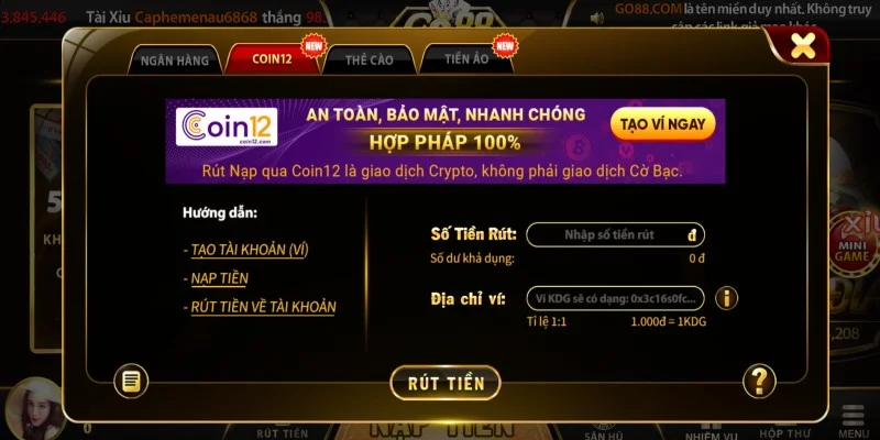 Hang loat phuong thuc rut tien cung cap cho thanh vien