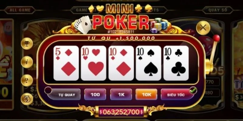 Dia chi choi Game Mini Poker tai Go88 hap dan